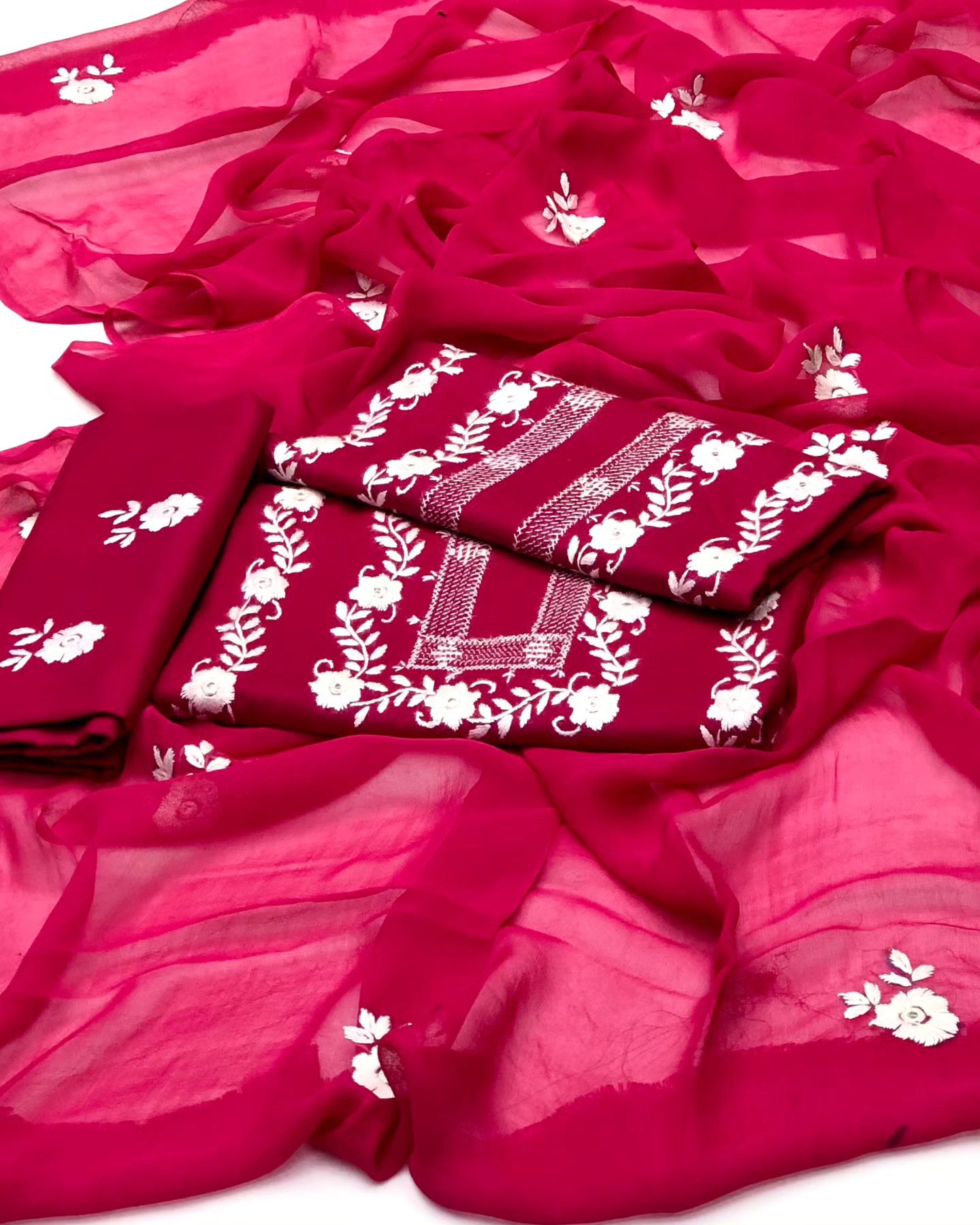 Handmade pakka TarKashi Work Pure Lawn 3pc Dress