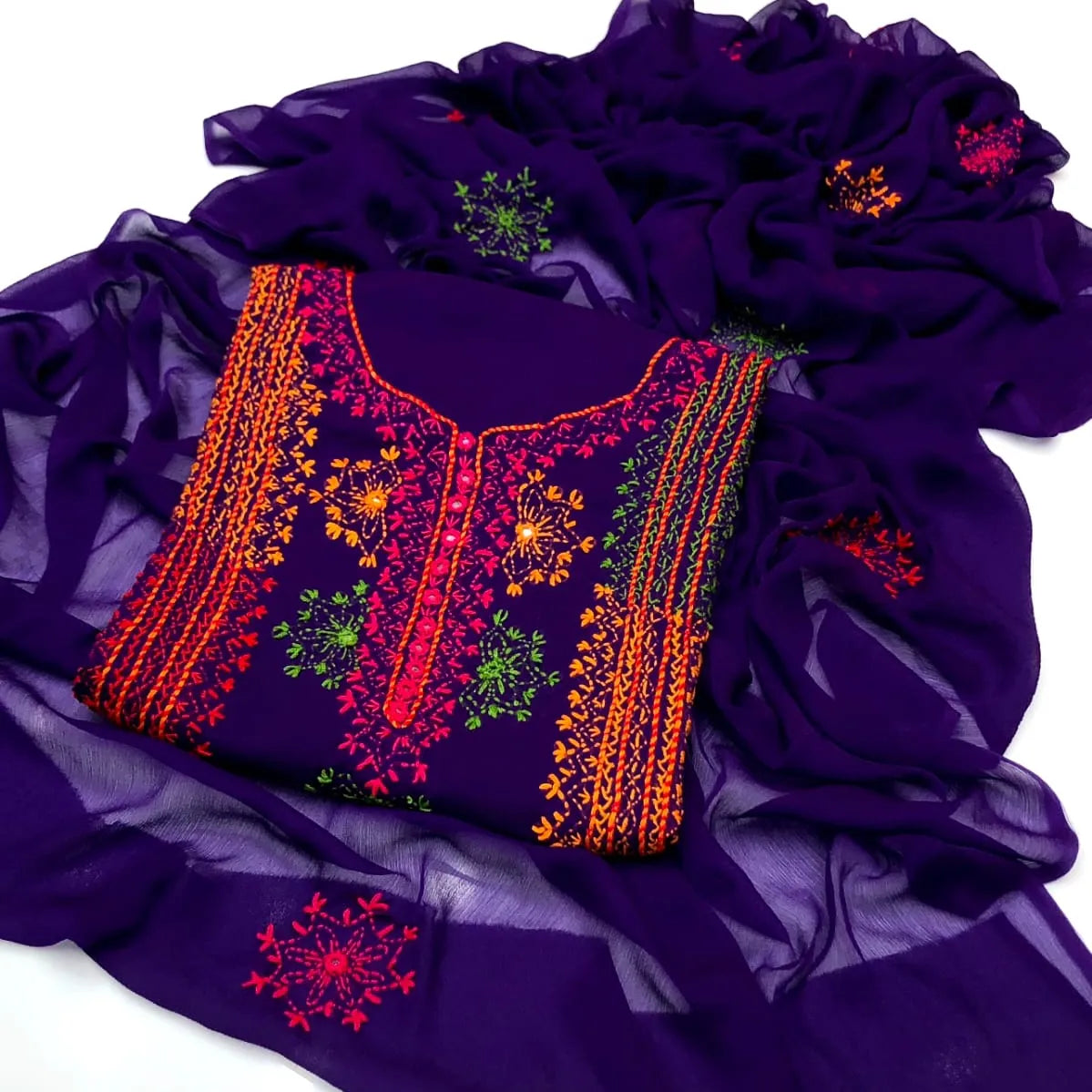 Handmade Afgahani Embroidery work dress