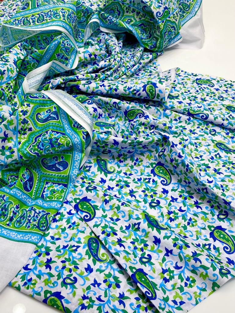 Block Printed Lawn 2pc dress