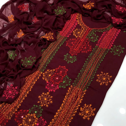 Handmade Afgahani Embroidery work dress